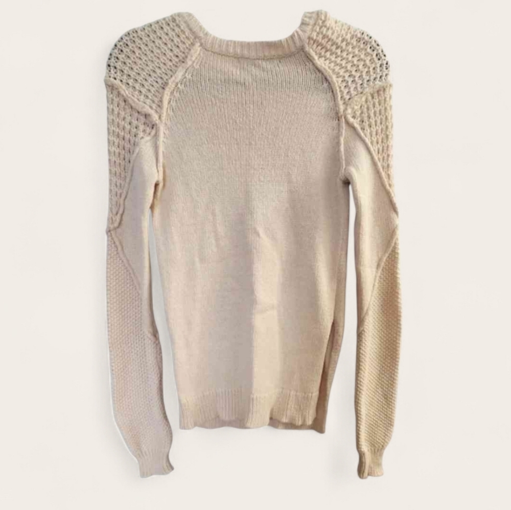 Sam Edelman Beige Textured Knit Sweater - Picture 2 of 5